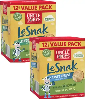 Coles Uncle Tobys Le Snak Value Pack 264g offer