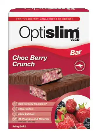 My Chemist Optislim vlcd bar choc berry crunch 5 offer