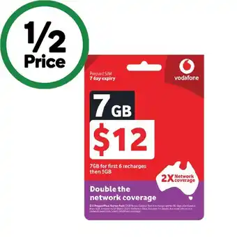 Woolworths Vodafone $12 Starter Pack† offer