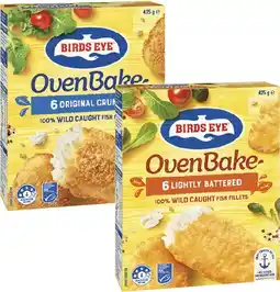 Coles Birds Eye Oven Bake Fish Fillets 425g offer