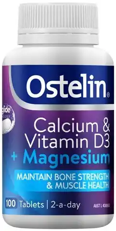 Coles Ostelin Calcium & Vitamin D3 + Magnesium Tablets 100 Pack^ offer