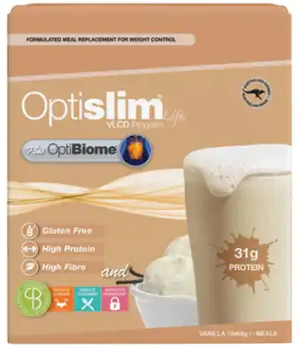 My Chemist Optislim life optibiome shake vanilla 10x60g offer