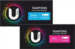 Coles U By Kotex Regular or Super Tampons 16 Pack offer