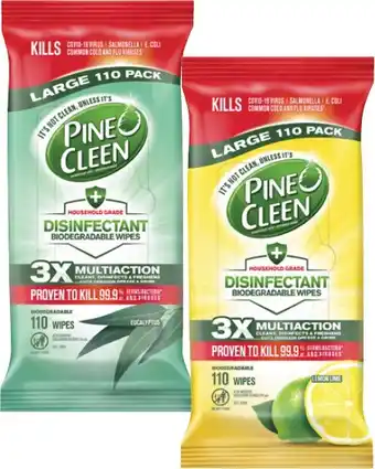 Coles Pine O Cleen Disinfectant Wipes 110 Pack offer