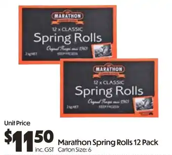 Campbells Wholesale Marathon Spring Rolls offer