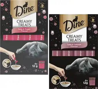 Coles Dine Creamy Treats Cat Food 4x12g offer