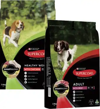 Coles Supercoat Dry Dog Food 2.6kg-2.8kg offer