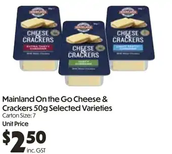 Campbells Wholesale Mainland On the Go Cheese & Crackers offer