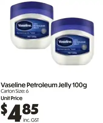 Campbells Wholesale Vaseline Petroleum Jelly offer