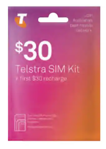 Telstra $30 sim kit