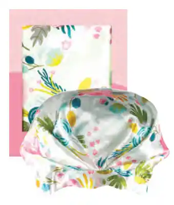 Floral hair turban & shower cap