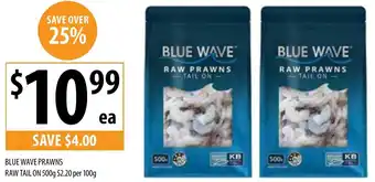 Supabarn Blue Wave Prawns Raw Tail On offer