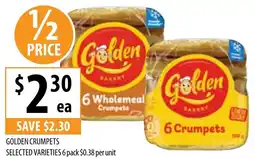 Supabarn Golden Crumpets offer