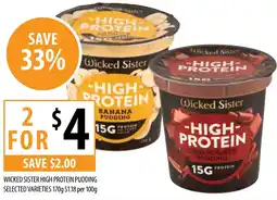 Supabarn Wicked Sister High Protein Pudding offer