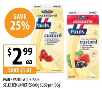 Supabarn Pauls Vanilla Custard offer