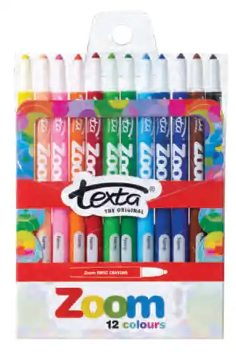 Texta zoom twistable crayons 12pk