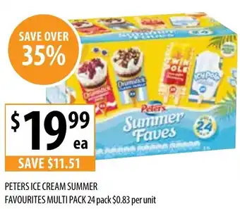 Supabarn Peters Ice Cream Summer Favourites Multi Pack offer