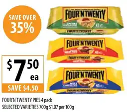 Supabarn Four'n Twenty Pies offer