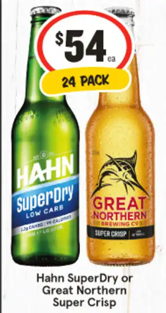 IGA Hahn SuperDry or Great Northern Super Crisp offer