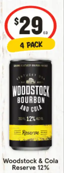 IGA Woodstock & Cola Reserve 12% offer