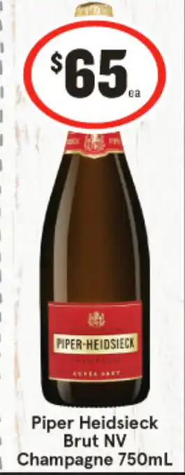 IGA Piper Heidsieck Brut NV Champagne 750mL offer