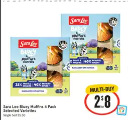 IGA Sara Lee Bluey Muffins offer