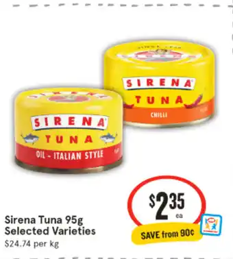 IGA Sirena Tuna offer