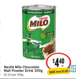 IGA Nestlé Milo Chocolate Malt Powder Drink offer