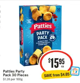 IGA Patties Party Pack offer