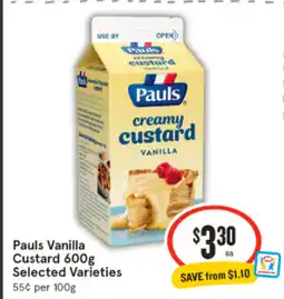 IGA Pauls Vanilla Custard offer