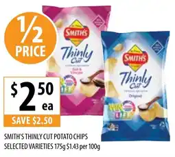 Supabarn Smith's thinly cut potato chips offer