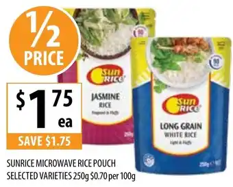 Supabarn Sunrice microwave rice pouch offer