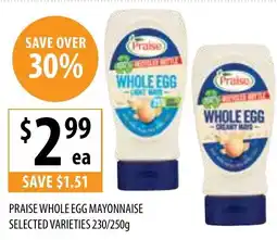 Supabarn Praise whole egg mayonnaise offer