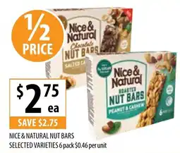 Supabarn Nice & natural nut bars offer