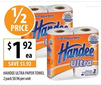 Supabarn Handee ultra paper towel offer