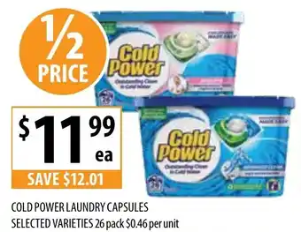 Supabarn Cold power laundry capsules offer