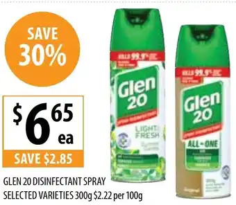 Supabarn Glen 20 disinfectant spray offer