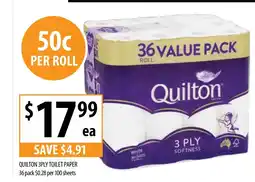 Supabarn Quilton 3ply toilet paper offer