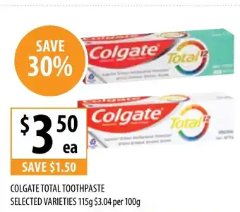 Supabarn Colgate total toothpaste offer