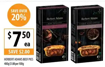 Supabarn Herbert adams beef pies offer