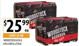 Supabarn WOODSTOCK & COLA 4.8% CANS offer