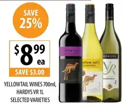 Supabarn Yellowtail wines , hardys vr offer