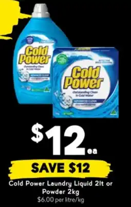 Drakes Cold Power Laundry Liquid  or Powder offer