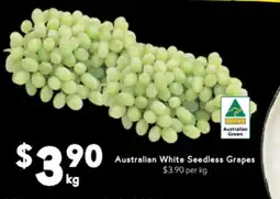 Drakes Australian White Seedless Grapes offer