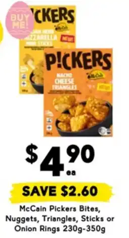 Drakes McCain Pickers Bites, Nuggets, Triangles, Sticks or Onion Rings offer