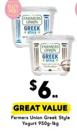 Drakes Farmers Union Greek Style Yogurt offer