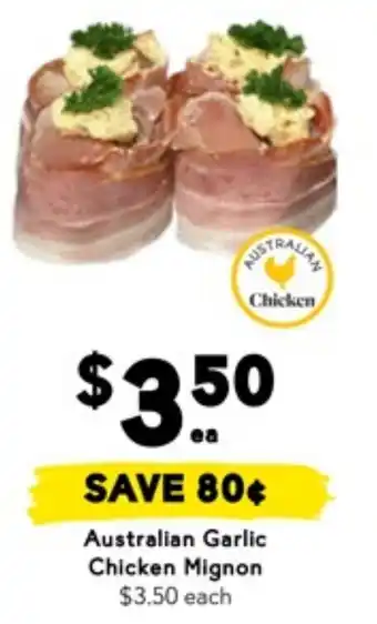 Drakes Australian Garlic Chicken Mignon offer