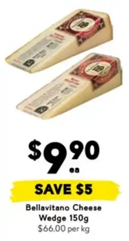 Drakes Bellavitano Cheese Wedge 150g offer