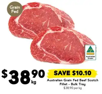 Drakes Australian Grain Fed Beef Scotch Fillet - Bulk Tray offer