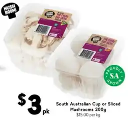 Drakes South Australian Cup or Sliced Mushrooms offer